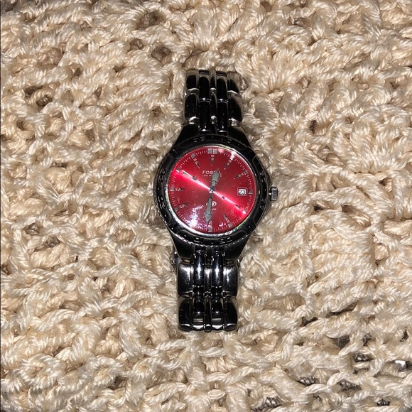 Fossil Red Face Watch 